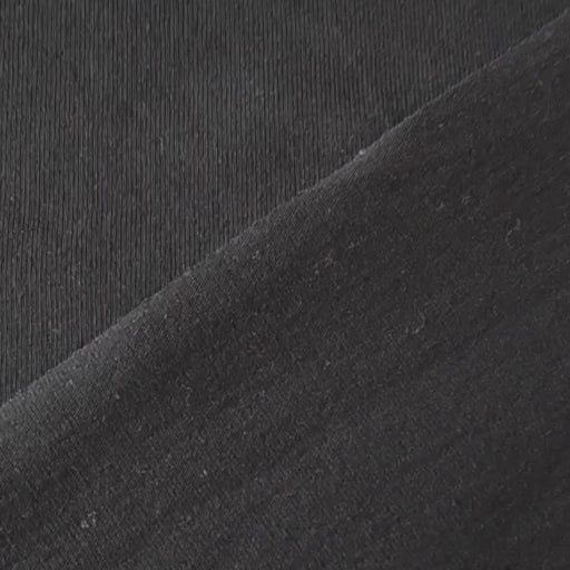 Heavy weight black cotton jersey dressmaking fabric