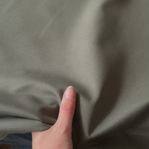 Dusty Olive Sanded Cotton Twill Fabric