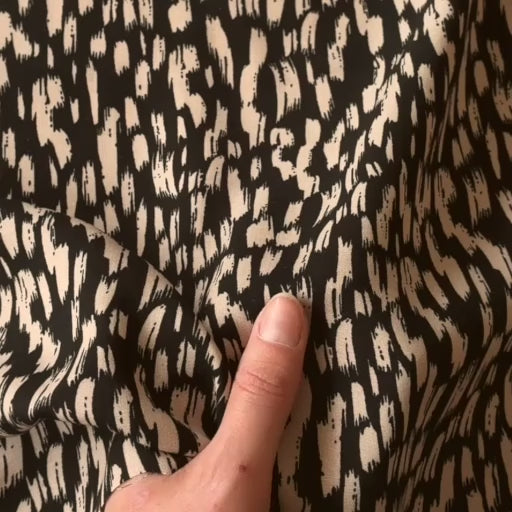 Desert Brushstroke Viscose Fabric for dressmaking