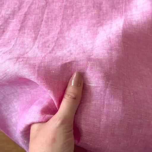 Pink Guava Yarn Dyed Georgio Linen Fabric