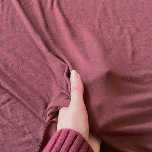 Merlot Lightweight Viscose Wool Jersey Fabric
