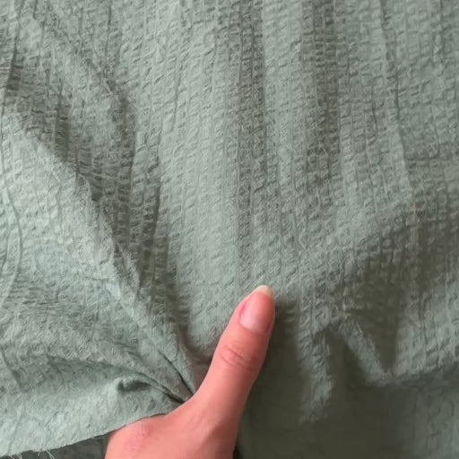 Eucalyptus seersucker stripe cotton