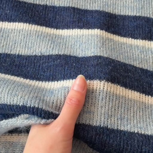 Coastal Stripe Marl Knit Fabric