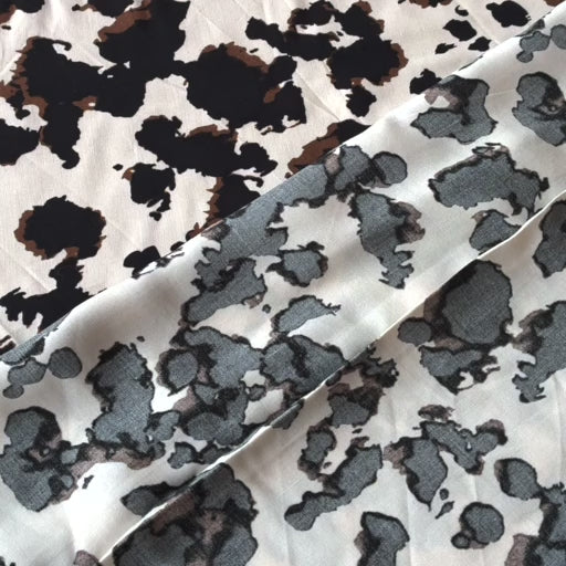 Savanna printed viscose fabric for dressmaking with fluid drape