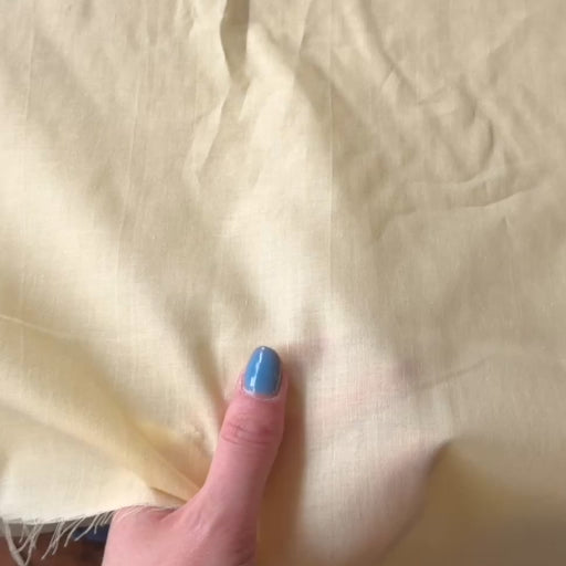 Fabric Godmother Butter Yellow Palma Cotton Lawn Fabric for dressmaking