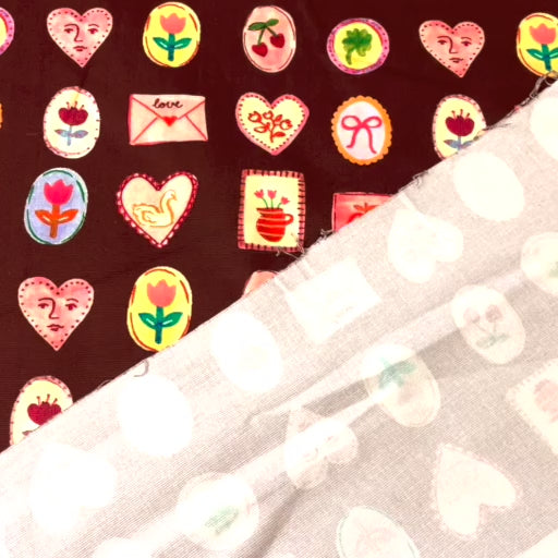 Fabric Godmother Love Letter stretch cotton denim fabric