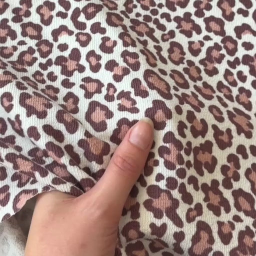 Mauve Wildcat Cotton French Terry Crepe Fabric