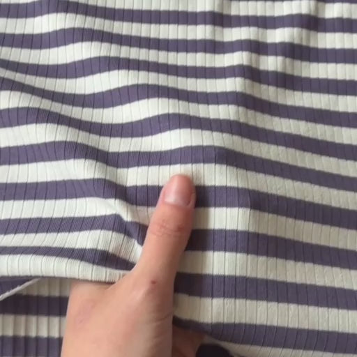 Heather Stripe Ribbed Cotton Jersey Fabric