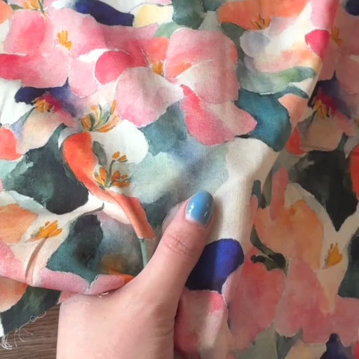 Petal Wash Viscose Sateen Fabric for dressmaking
