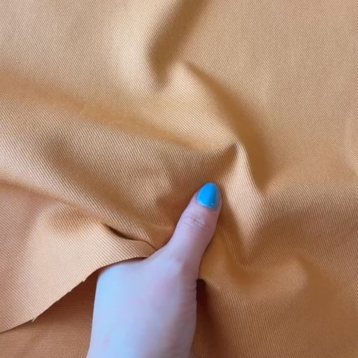 Sevenberry Soft Mustard Cotton Twill Fabric for dressmaking