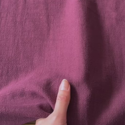 Plum Textured Ramie Linen Fabric