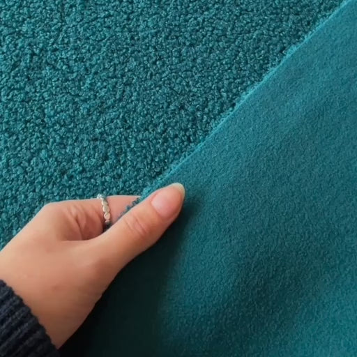 Teal Double Sided Teddy Fleece Fabric