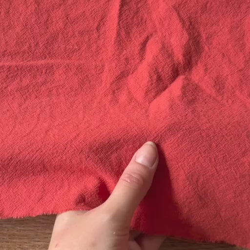 Coral Textured Ramie Linen Fabric