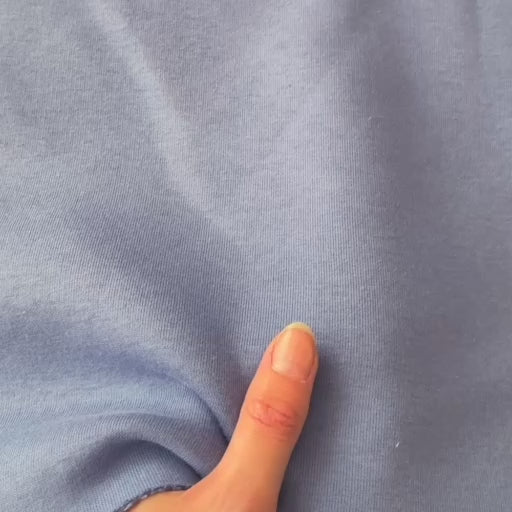 Fibre Mood Periwinkle Snuggly Fleeceback Organic Cotton Sweatshirting Fabric