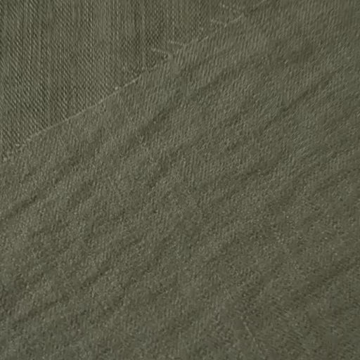 Close-up of olive green viscose blend dressmaking fabric with visible texture