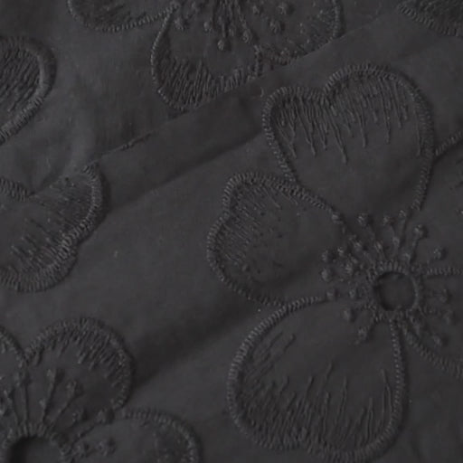 f10376-Black-Petals-Embroidered-Eyelet-Cotton-Fabric