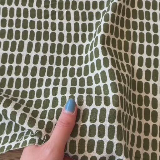 Moss Pebble Viscose Linen dressmaking Fabric