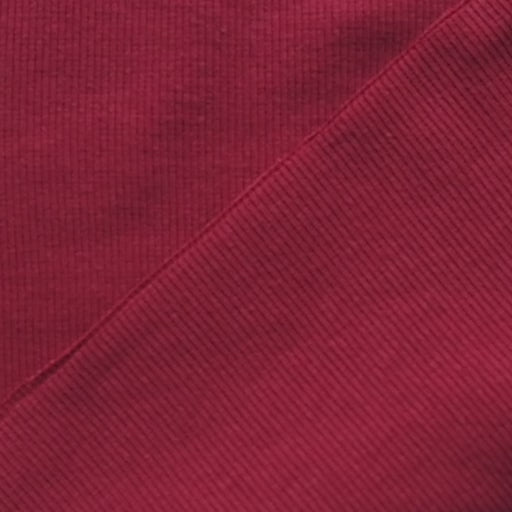 Red 2x2 Cotton Tubular Ribbing Fabric, Oeko-Tex Certified