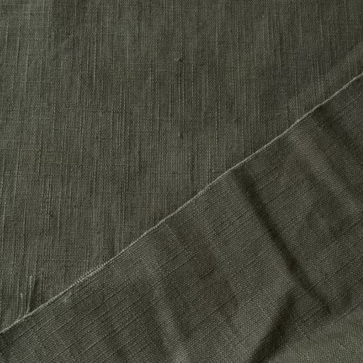 Olive Washed Enzyme Linen Blend Fabric for dressmaking