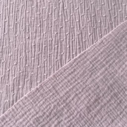 Rose pink dobby spot cotton double gauze dressmaking fabric