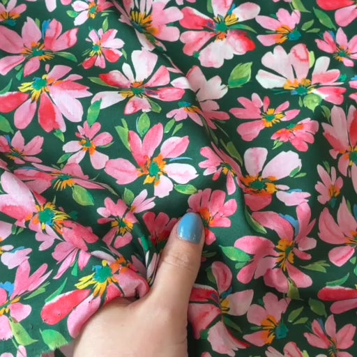 Liberty Fabrics Tana Cotton Lawn Fabric for dressmaking - Watercolour Petals A