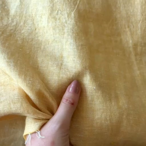 Saffron Sun Yarn Dyed Georgio Linen Fabric