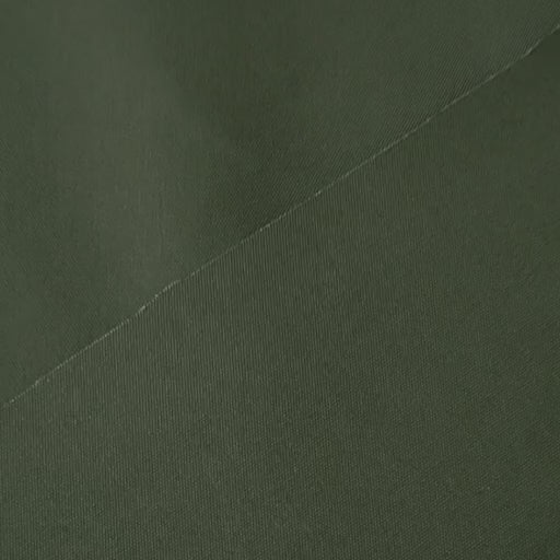 Khaki showerproof cotton canvas fabric for dressmaking jackets and coats