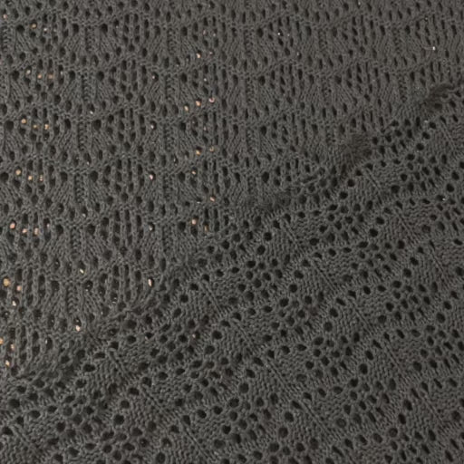 Black crochet waves cotton knit fabric for dressmaking