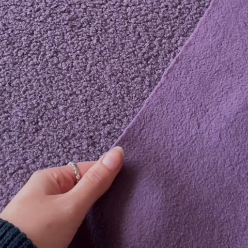 Grape Double Sided Teddy Fleece Fabric