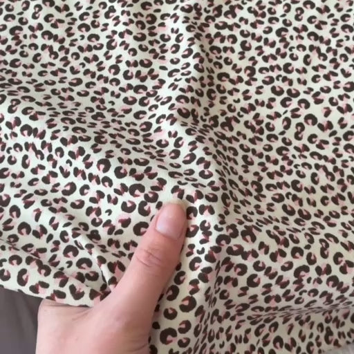 Sandy Cheetah Spot Cotton Jersey Fabric