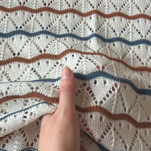 Sandy Shores Crochet Effect Knitted Fabric
