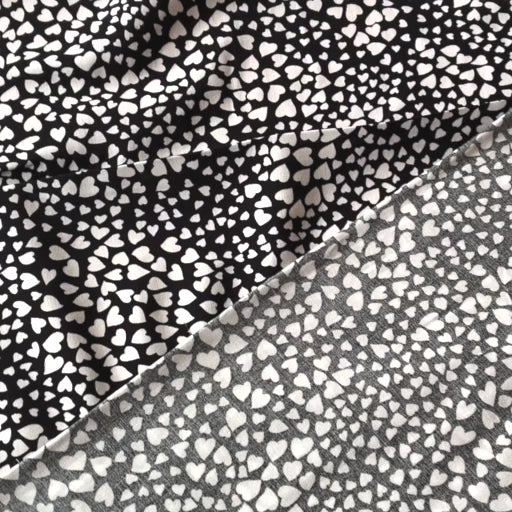 Heart Speckle viscose dressmaking fabric with scattered heart print