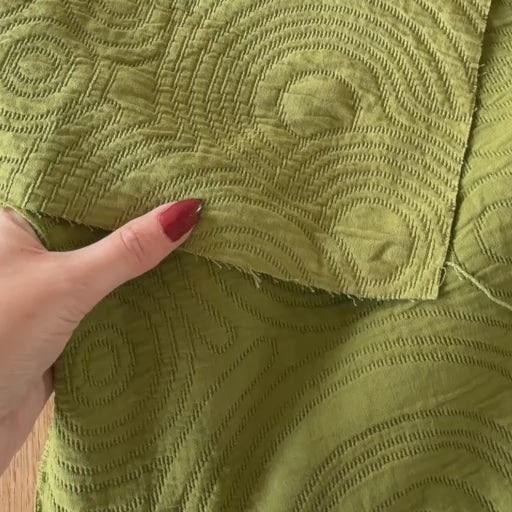 Natural Undyed Cairn Circles Cotton Jacquard Fabric - Guthrie & Ghani Exclusive