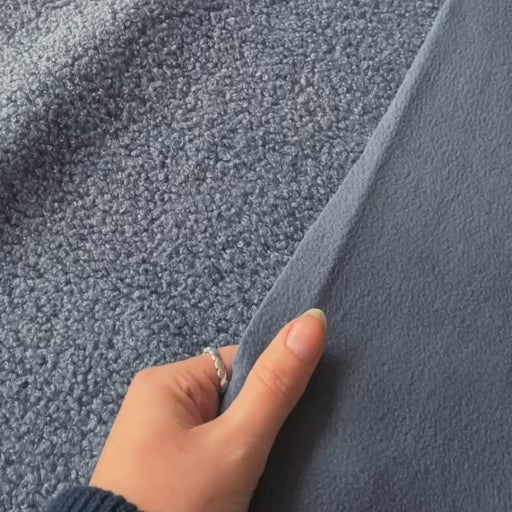 Chalk Blue Double Sided Teddy Fleece Fabric