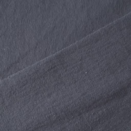 Denim blue tubular cotton ribbing fabric