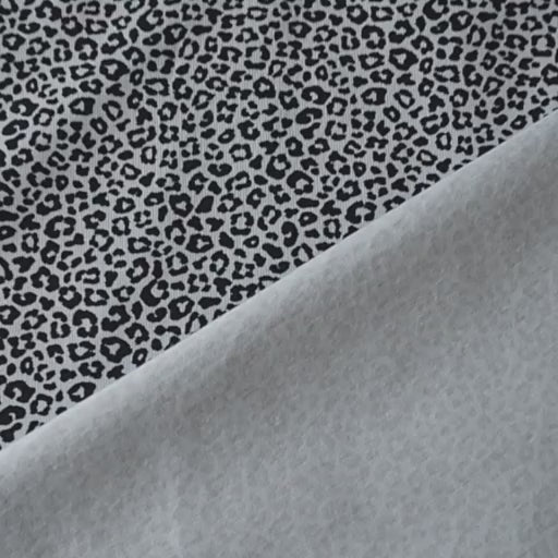 Pale Blue Micro Leo Cotton Jersey Fabric, Oeko-Tex Certified