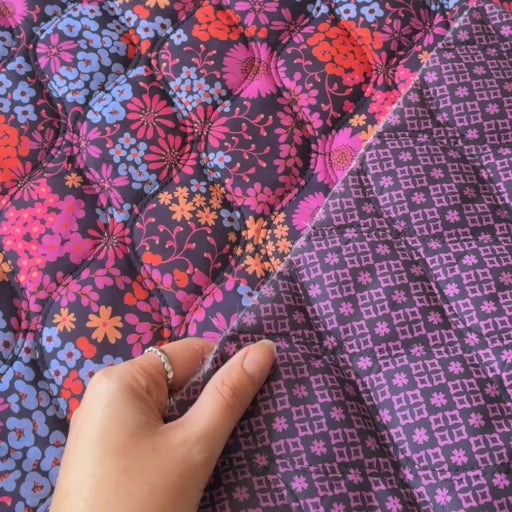 Wild Meadow Reversible Quilted Cotton Fabric