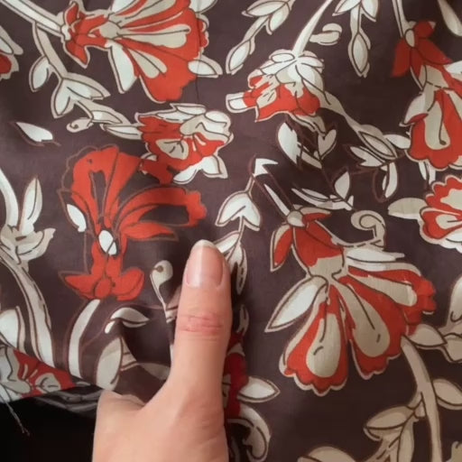 Sienna Sprig Cotton Poplin Fabric