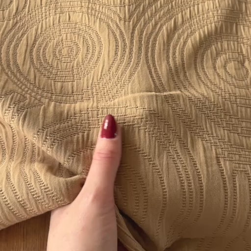 Lauren's Caiplie Jacket in Sand Cairn Circles Cotton Jacquard