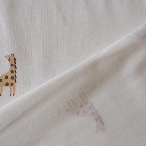 Safari Parade Cotton Jersey Fabric with Animal Print