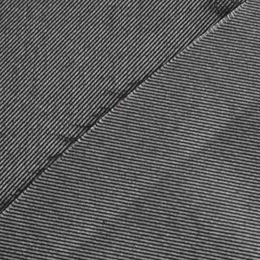 Grey stripe bamboo blended twill fabric with soft drape