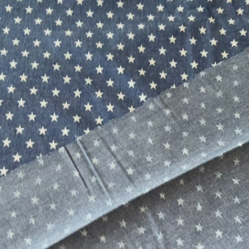 Denim Star Cotton Chambray Fabric for dressmaking