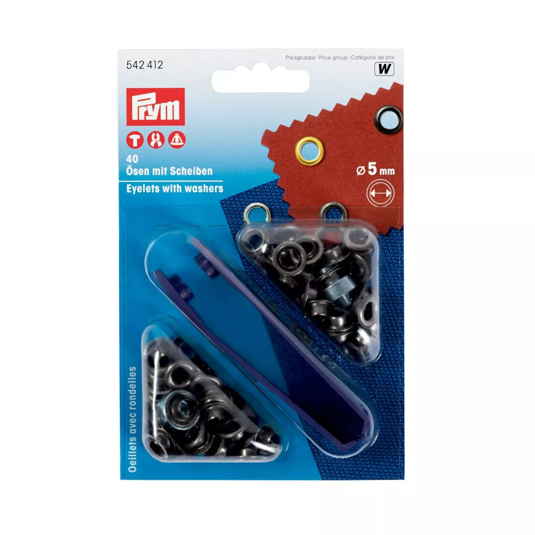 Prym 5mm Eyelets and Washers - Steel