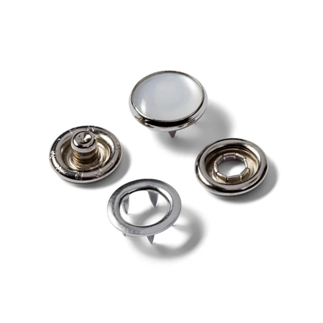 Prym Non-Sew Jersey Press Fastener - 12mm Pearl