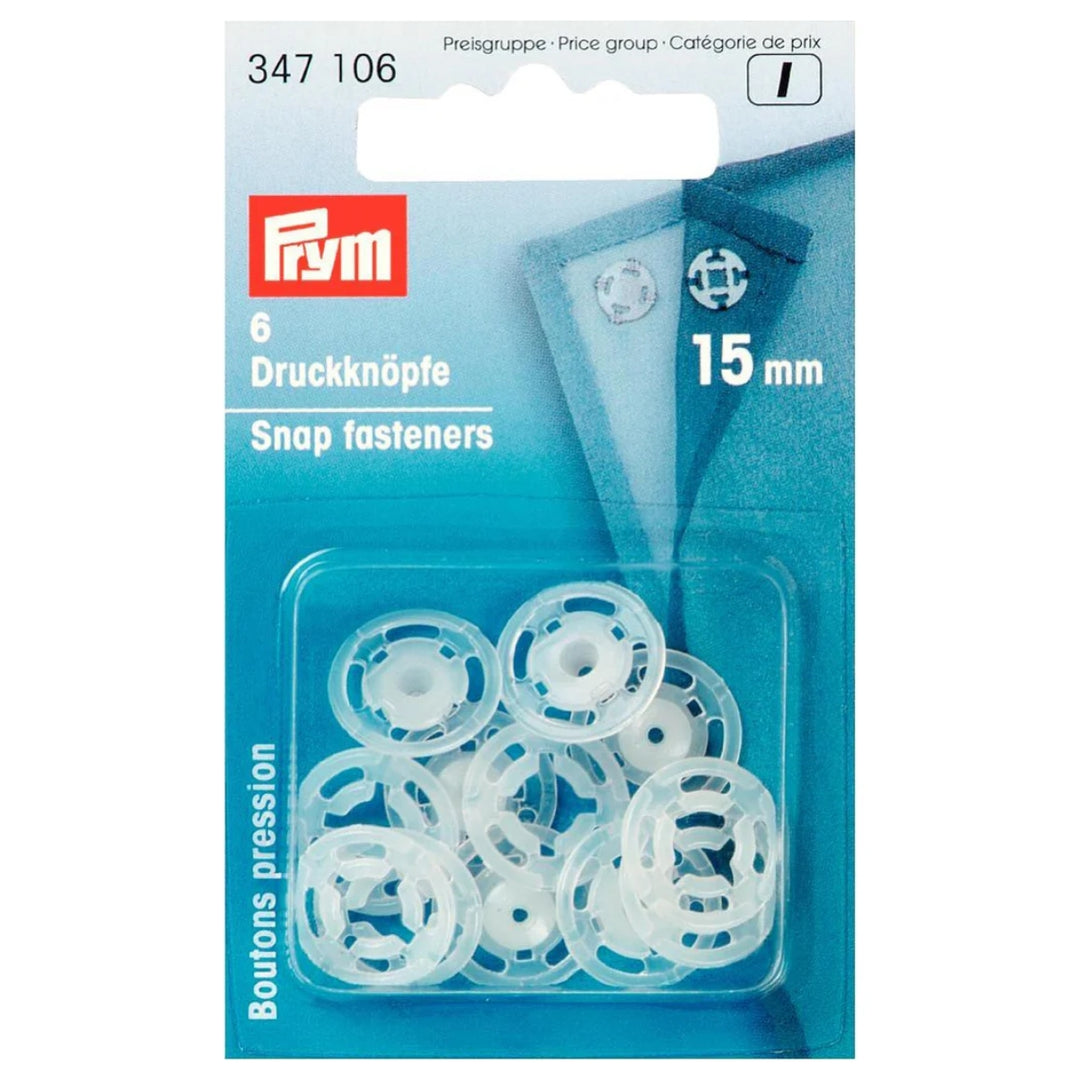 Prym Plastic Snap Fasteners – Lightweight Sew-On Press Studs