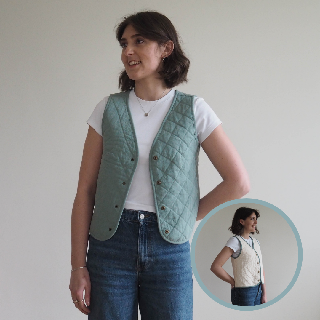 Ruby Vest Free Pattern Reversible Quilted Vest Dressmaking Kit | Ruby Vest Sewing Pattern ...