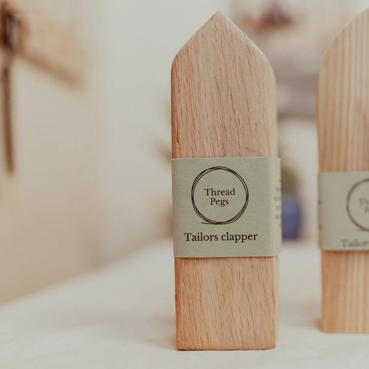 Thread Pegs Tailor's Clapper | Wooden Pressing Tool for Sewing